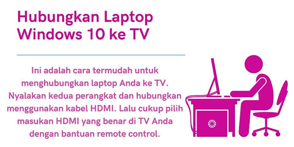 Cara MENGHUBUNGKAN Laptop Ke TV Dengan Kabel HDMI Windows 10