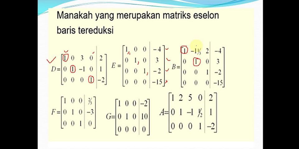 Contoh Soal Matriks Eselon Riset Riset