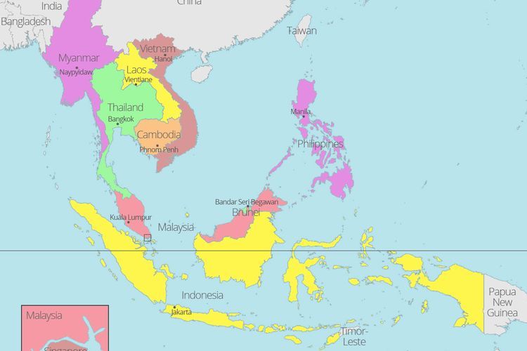 Secara geografis wilayah asia tenggara diapit oleh dua samudra yaitu osnipa