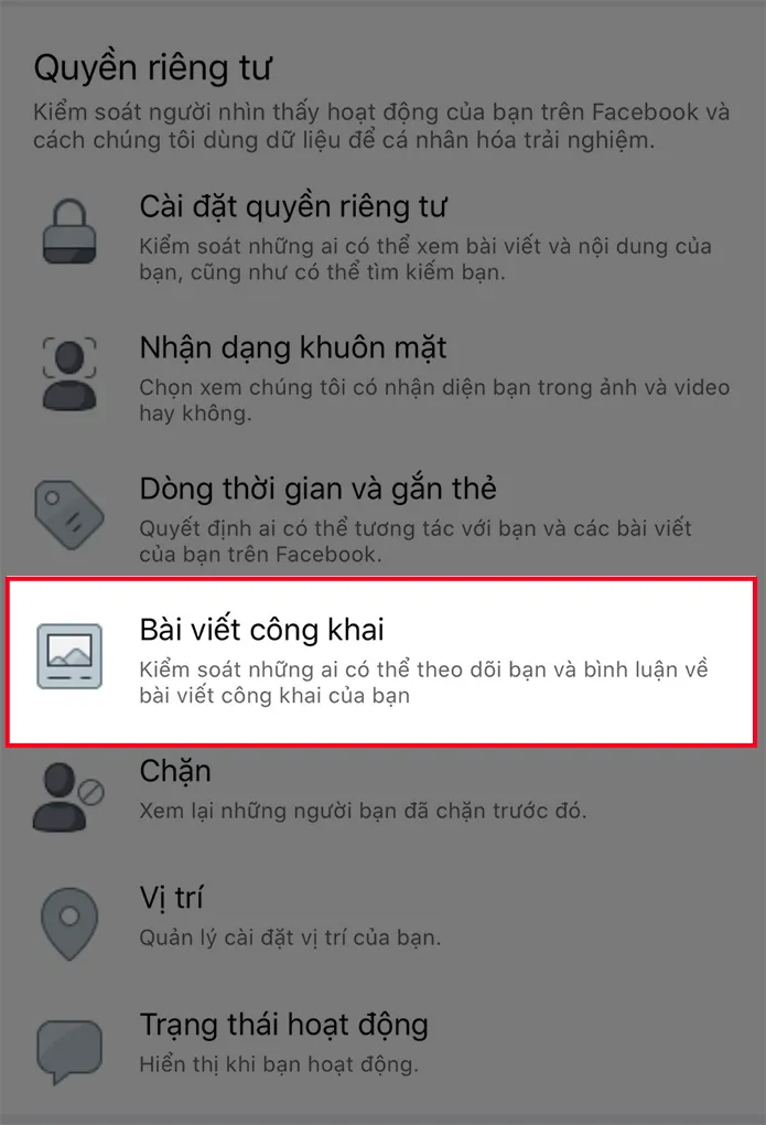 Chọn Bài viết công khai.