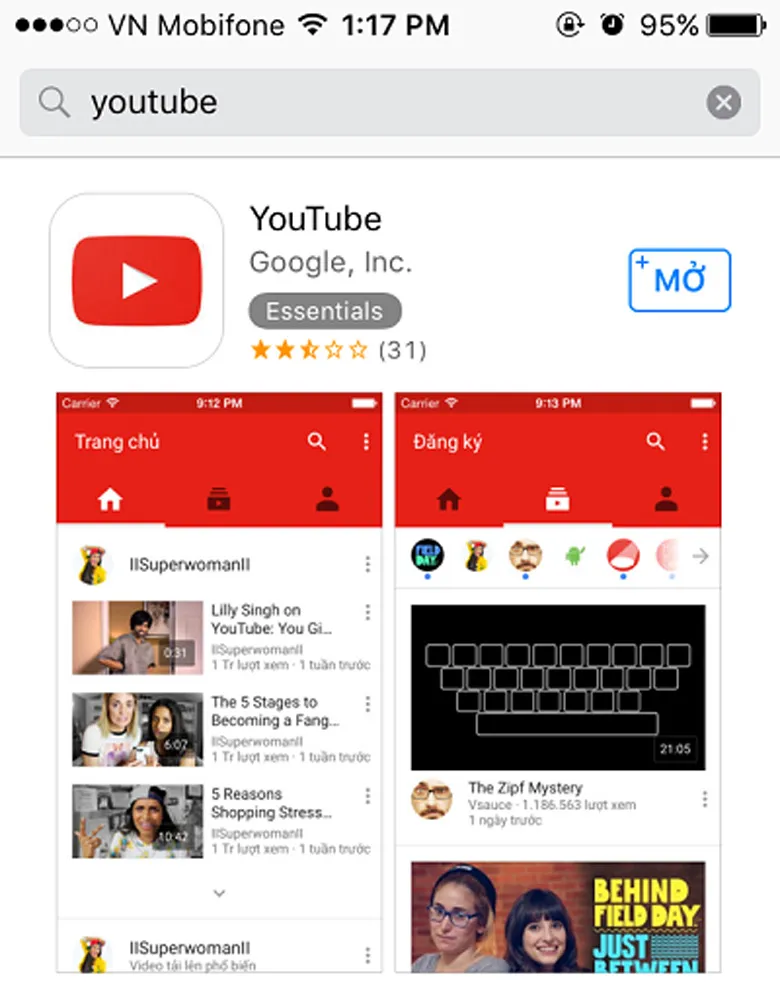 Cách tải video trên Youtube về iPhone không cần phần mềm cần tải ứng dụng Youtube