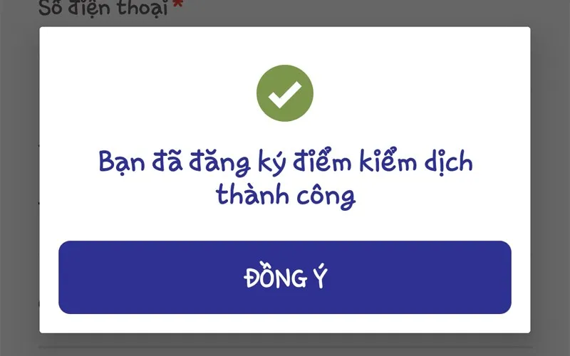 Thông báo tạo mã QR Check in/Check out