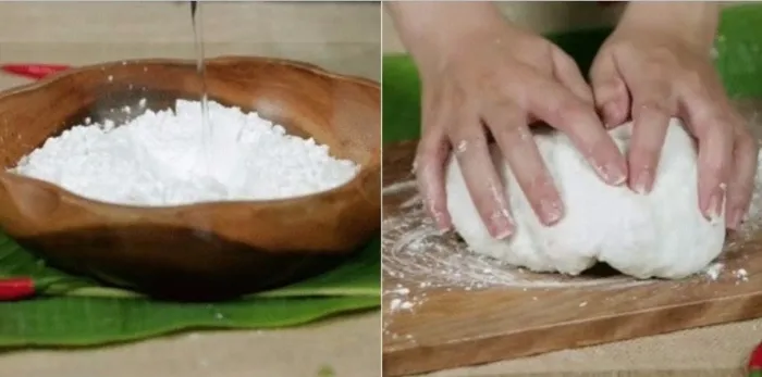 cách làm bánh bột lọc trần ngon, cách làm vỏ bánh bột lọc trần, cach lam banh bot loc nhan tom thit.