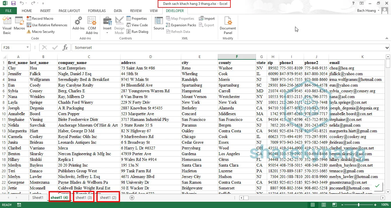 Cách nối dữ liệu từ 2 file Excel 9