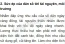 Sức ép của dân số tới tài nguyên, môi truờng