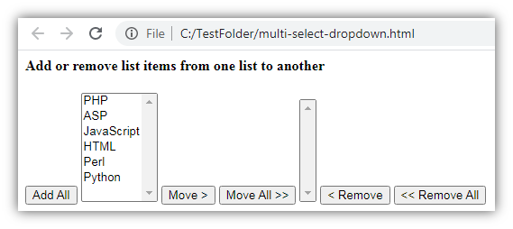 How To Select Multiple Values In Listbox In Selenium Webdriver