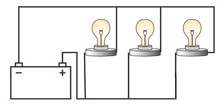 Mengapa nyala lampu pada rangkaian paralel sama
