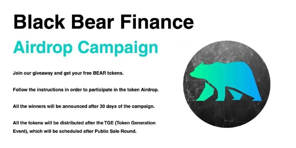 🚀 airdrop: Finance gấu đen  💰 Giá trị: $ 17.000 TOKENS