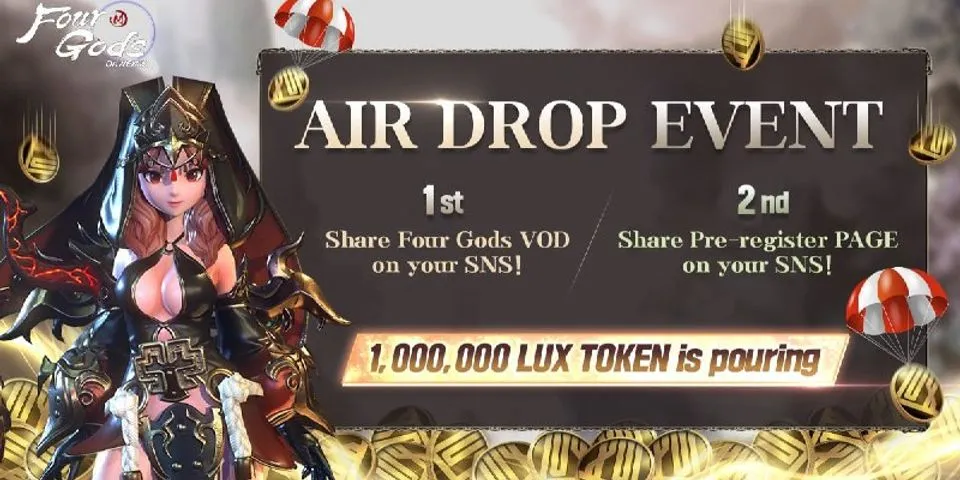 airdrop mới: Fourgods  Phần thưởng: 10 lux Ngày phân phối: không chắc