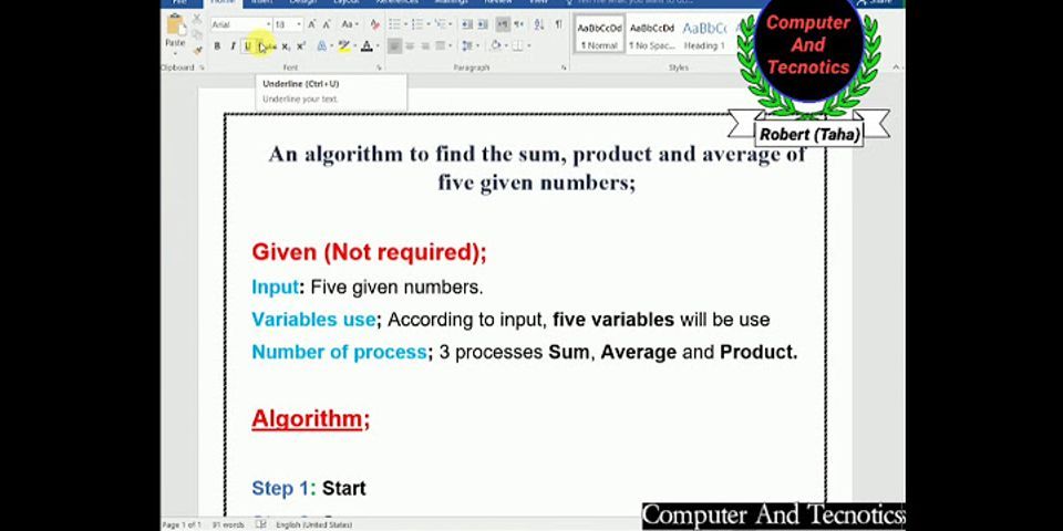 Algorithm to Calculate the average of numbers in a List