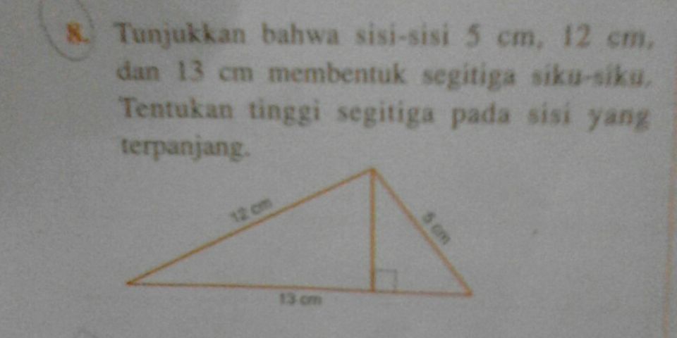 Top 10 apakah segitiga yang sisinya 12 5 dan 7 akan membentuk segitiga siku siku jelaskan 2022