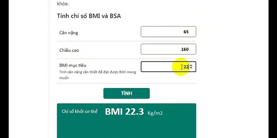 BMI cách tính