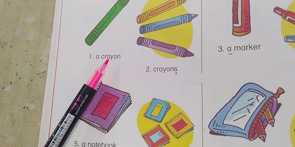Bút tô màu tiếng Anh là gì
