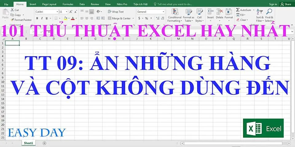 Cách ẩn chữ trong Excel