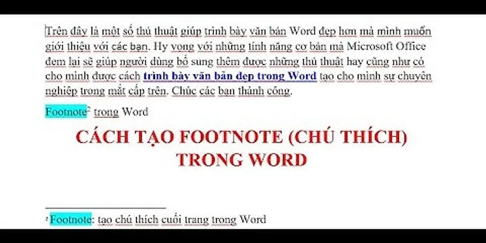 Cách bộ Footnote trong Word 2013
