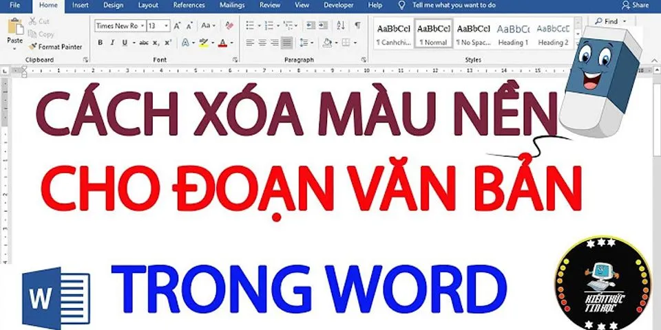 Cách bỏ viên xanh trong Word 2010