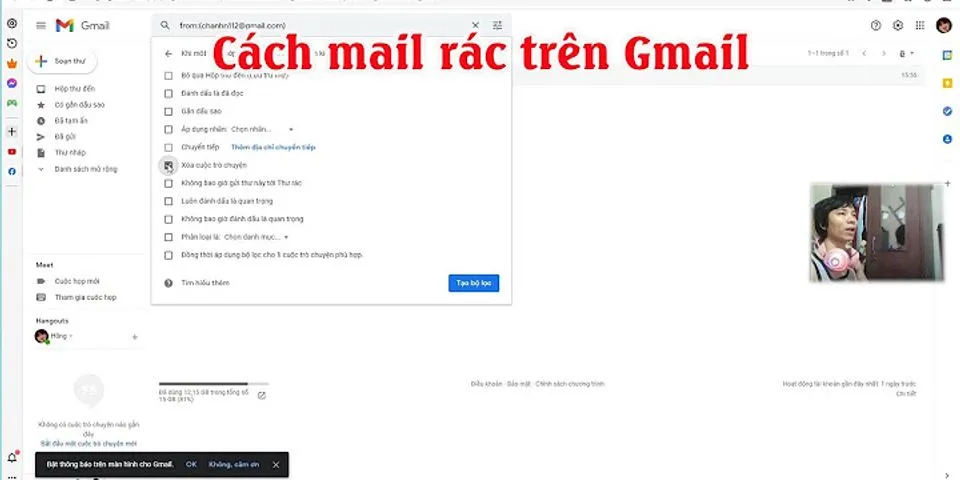 Cách chặn mail quảng cáo trong Gmail