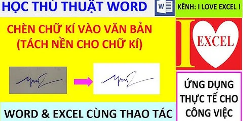 Cách chèn chữ ký tay vào Word