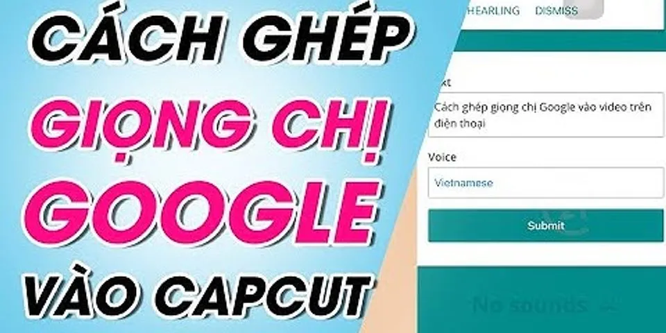 Cách chèn giọng nói chị Google vào video