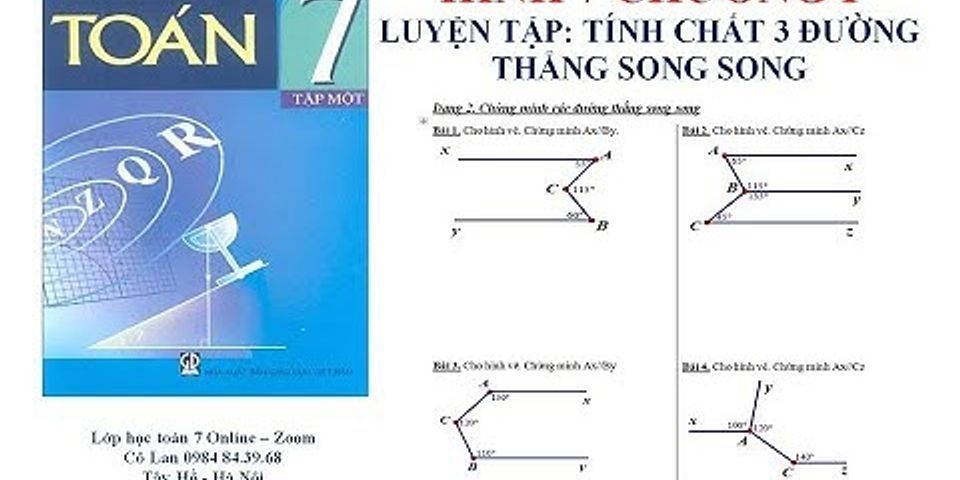 Cách chứng minh 2 đường thẳng song song lớp 7