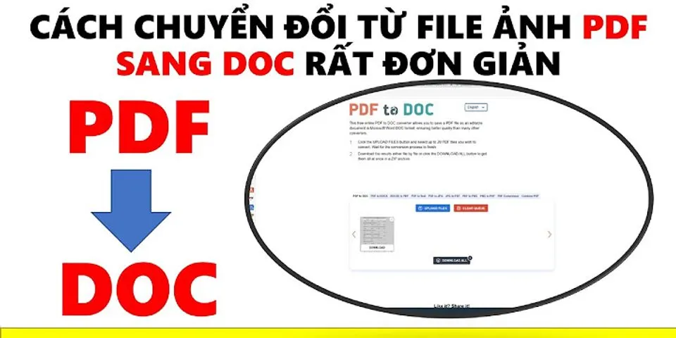 Cách chuyển file PDF sang DOC