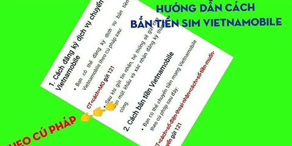 Cách chuyển tiền từ sim Viettel sang sim Vietnamobile