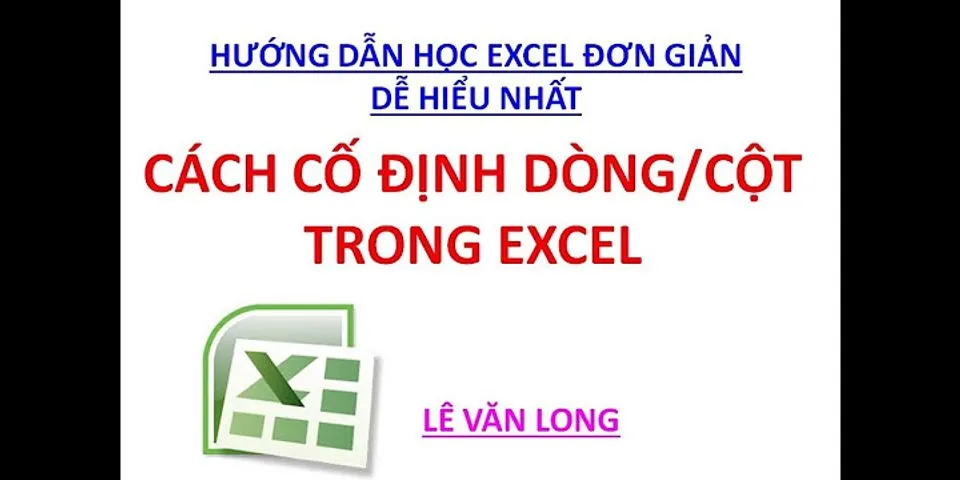 Cách cố định dòng trong Excel online