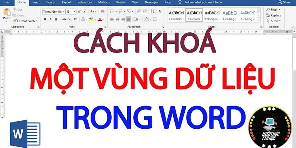 Cách cố định trang trong Word