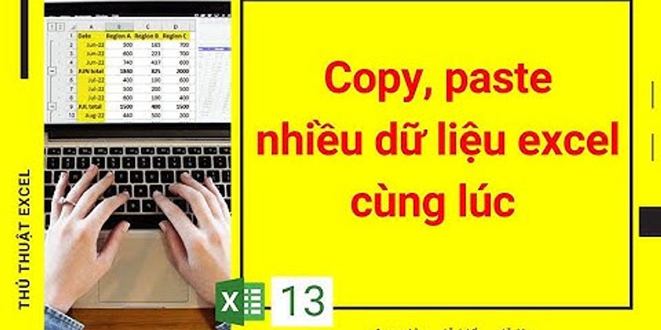 Cách copy 1 dòng trong Excel