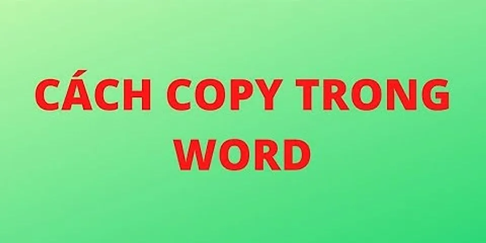 Cách copy trong Word