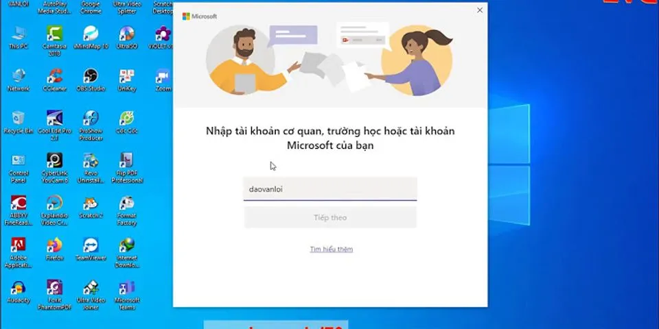 Cách đăng nhập Microsoft Teams trên máy tính
