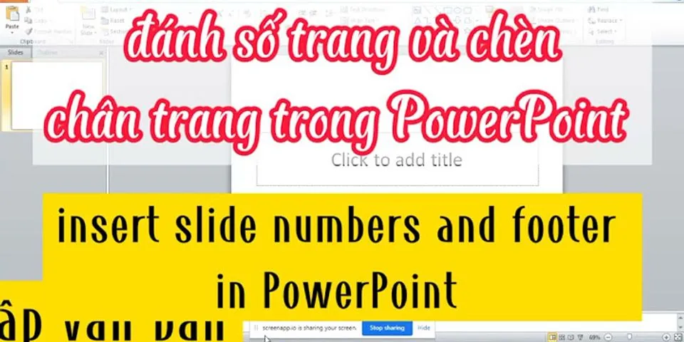 Cách đánh số trang trong PowerPoint tự động