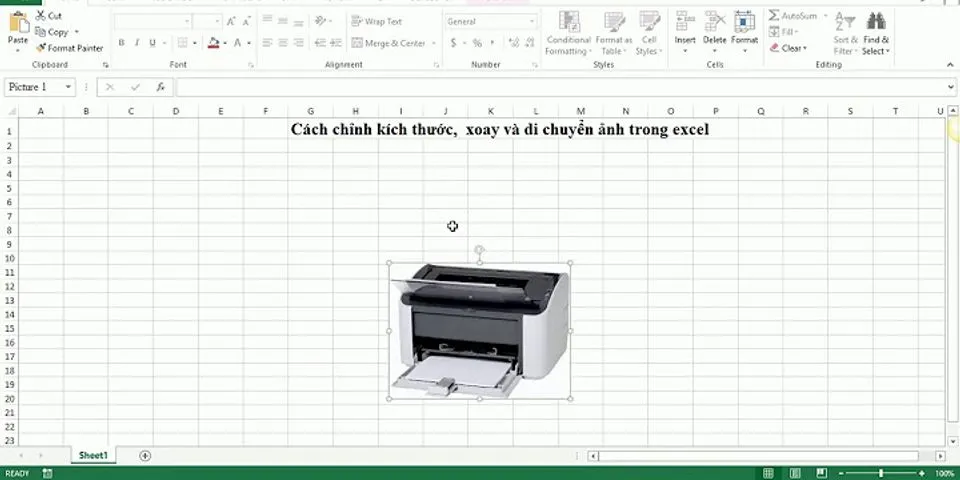 Cách điều chỉnh kích thước ảnh trong Excel