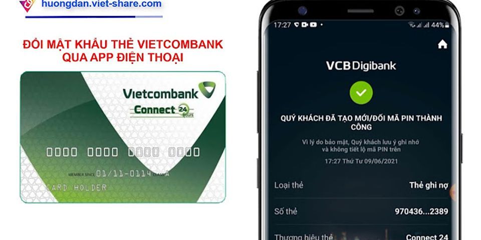 Cách đổi mật khẩu the Vietcombank trên điện thoại