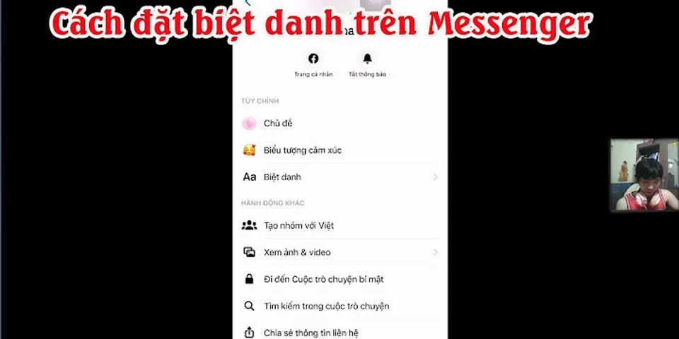 Cách đổi tên của mình trên Messenger