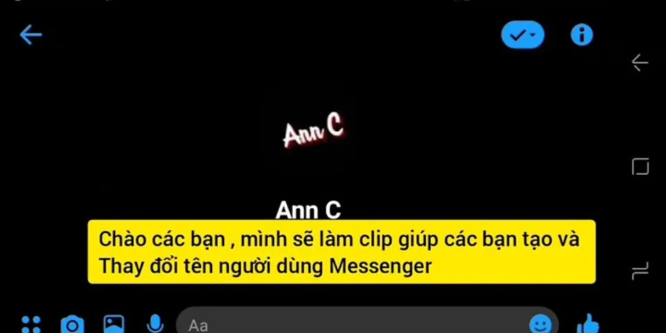 Cách đổi tên Messenger của mình