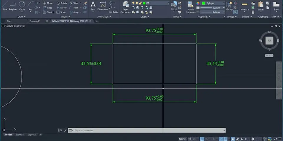 Cách ghi kích thước có dung sai trong Autocad 2007