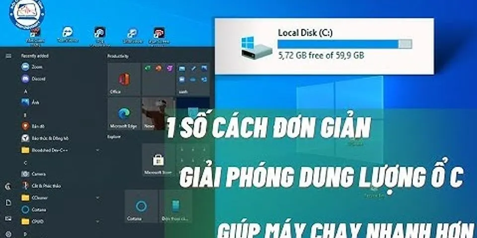 Cách giải phóng dung lượng PC