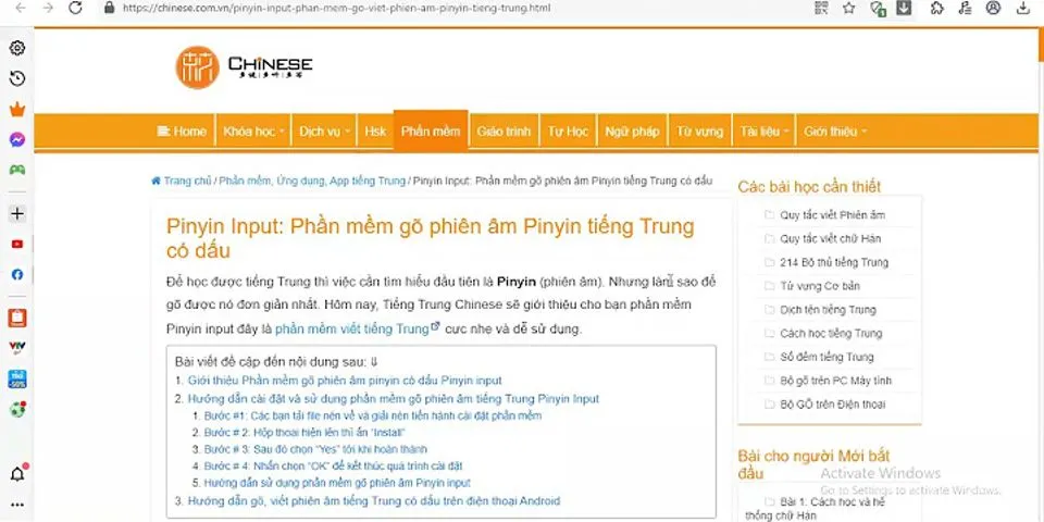 Cách gõ Pinyin trên máy tính