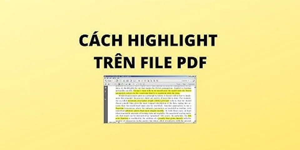 Cách highlight trong PDF Adobe Reader