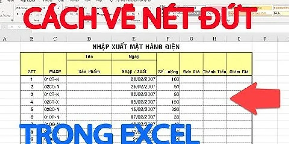 Cách kẻ ô đậm trong Excel