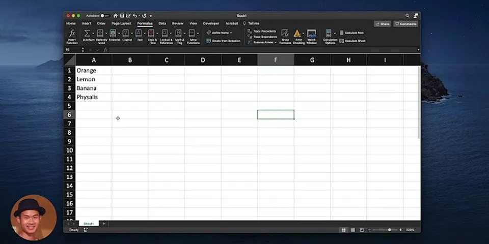 Cách kéo công thức trong Excel trên Macbook