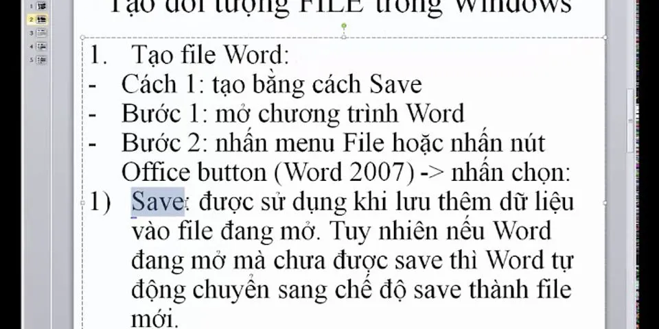 Cách Save file