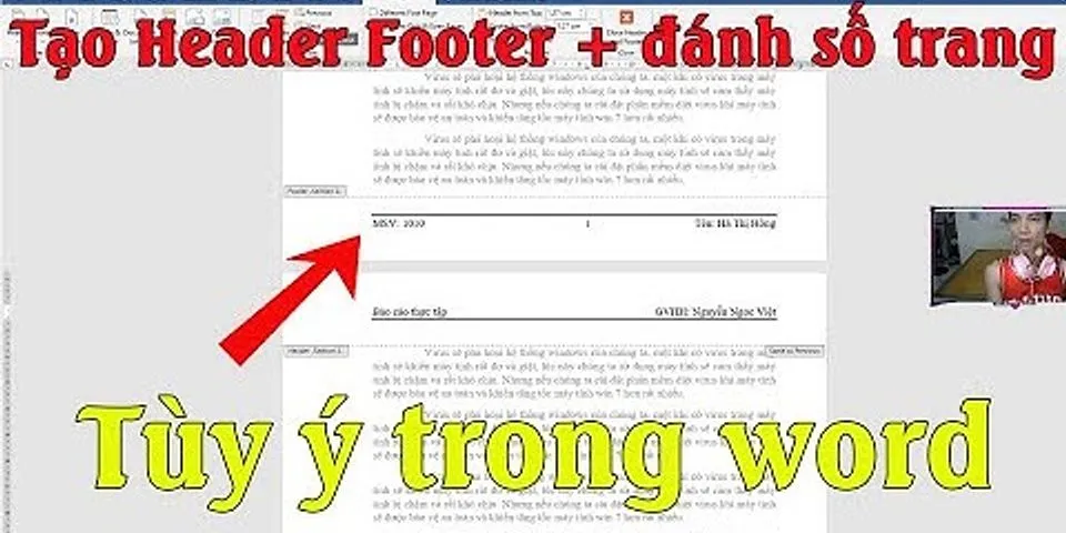Cách sửa số trang trong Footer