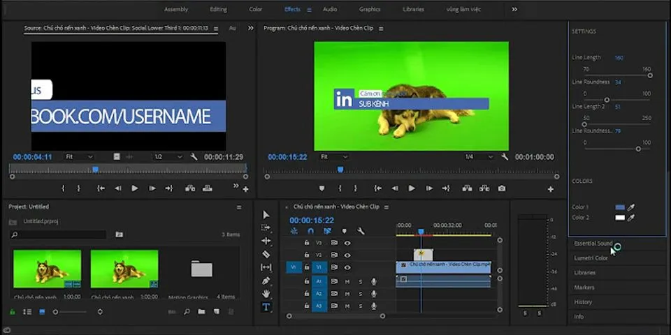 Cách tạo hiệu ứng ảnh trong Adobe Premiere
