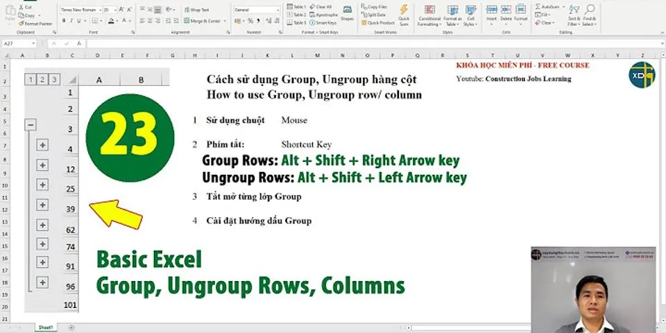 Cách tạo Option Group trong Excel