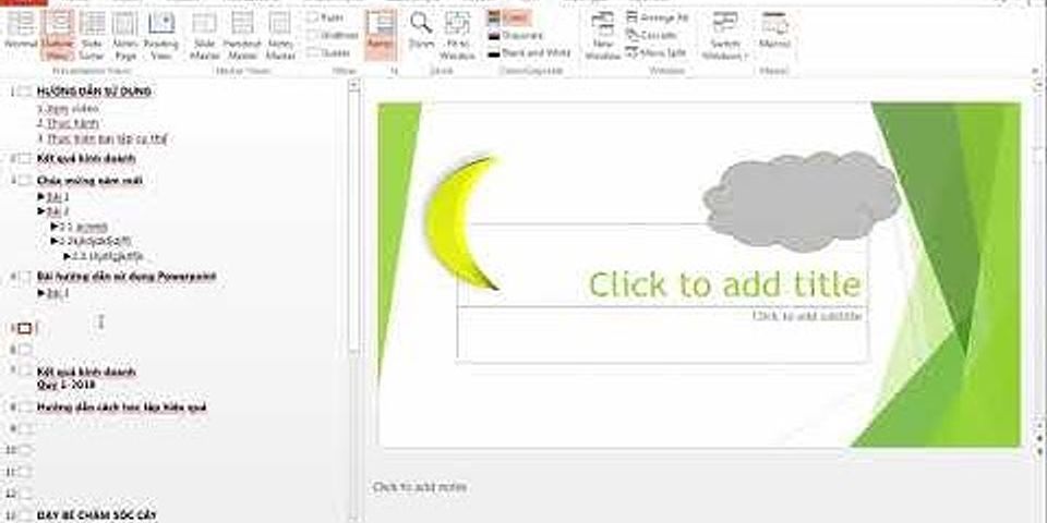 Cách tạo Outline trong PowerPoint