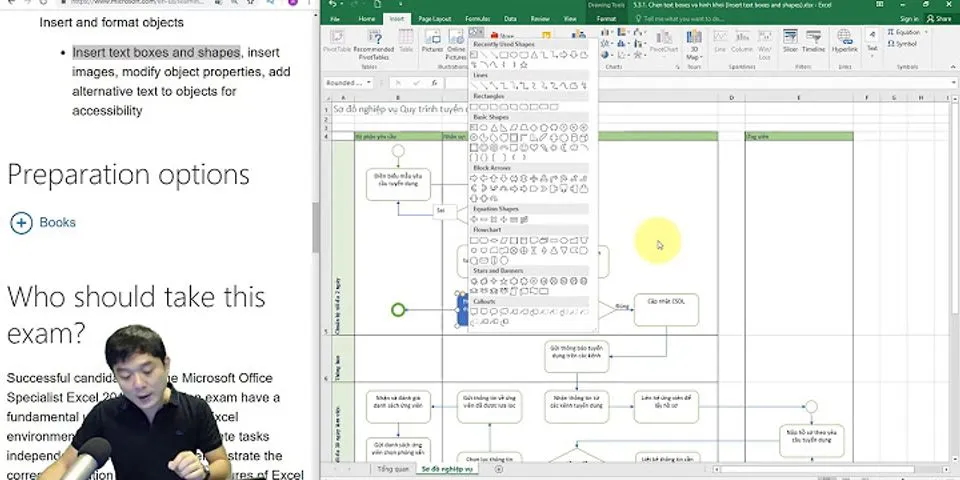 Cách tạo Text Box trong Excel 2016