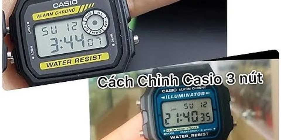 Cách tắt báo thức đồng hồ Casio 3 nút