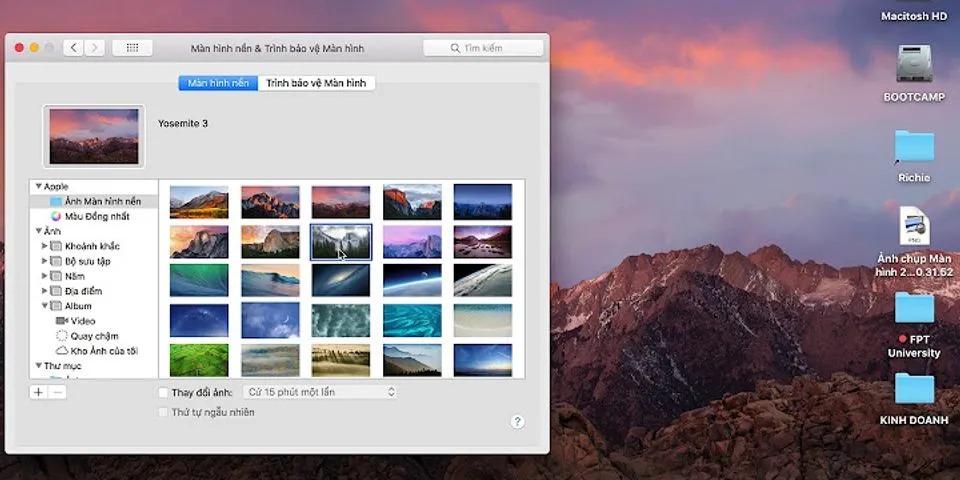 Cách thay đổi hình nền trên MacBook Air